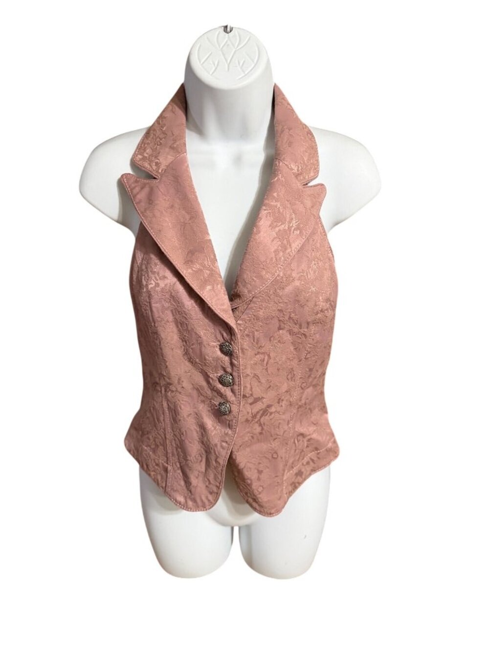 Bebe Pink Brocade Halter Neck Vest from Sony Studios Costume Dept